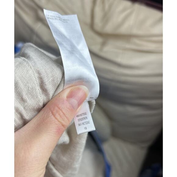 Chico’s Linen Ankle Straight Pants BeigevSize 6R Women’s - Picture 5 of 6